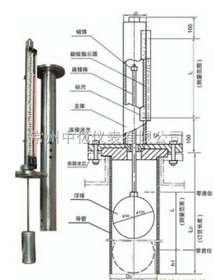 中億插入型磁浮球液位計